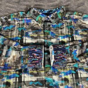 Robert Graham Mens 3XL Hydroflauge Shirt Long Sleeve Multicolor Abstract Cotton